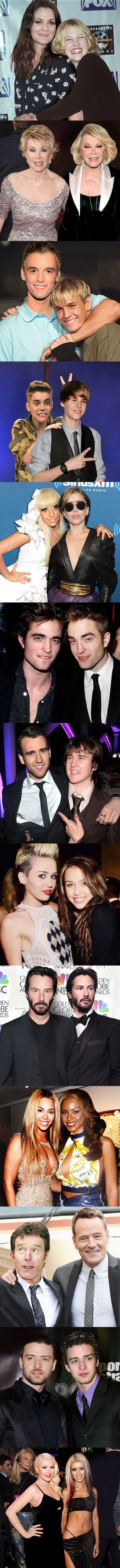 Celebs with their older selves