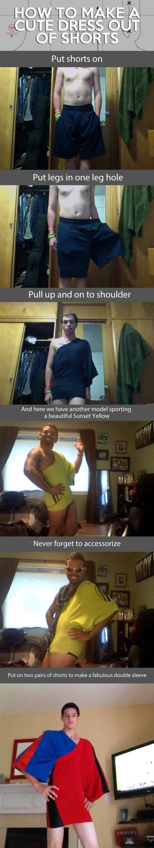 Dress made out of shorts