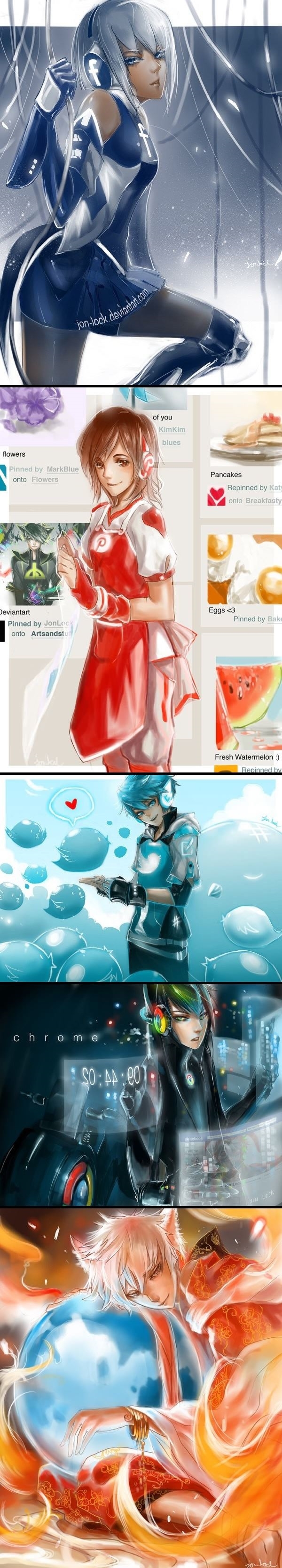 Social media as anime