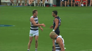 Aussies shaking hands