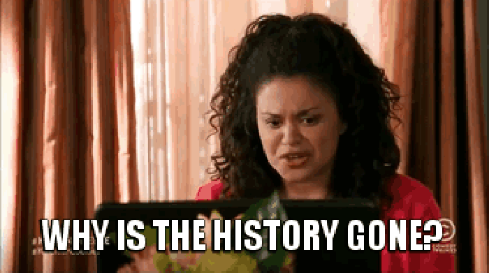 Where's history gone?