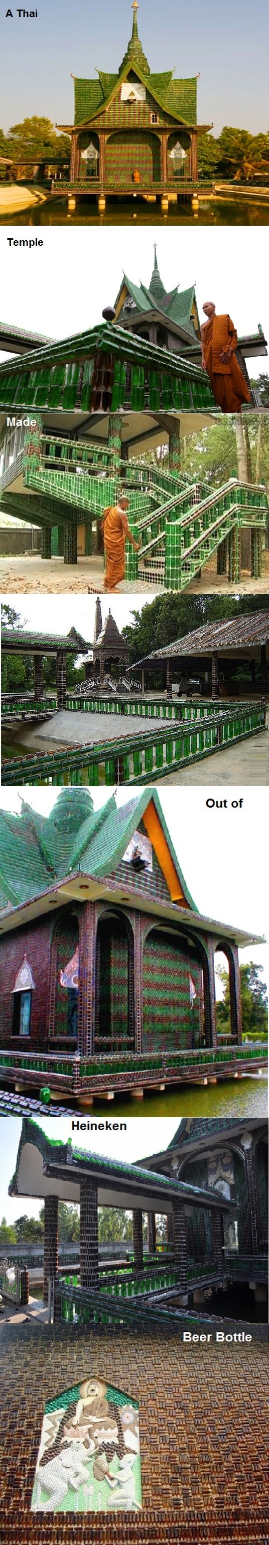 Beer bottle temple