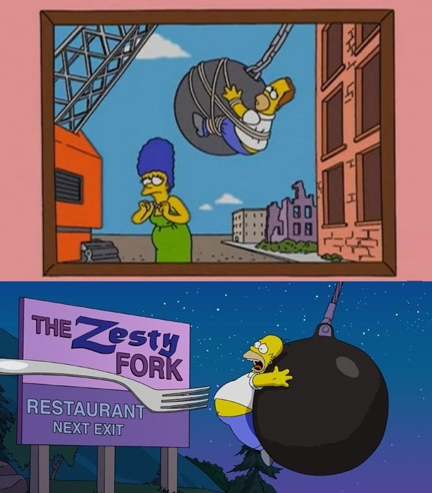Homer did the wrecking ball