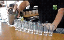 Pour the rainbow