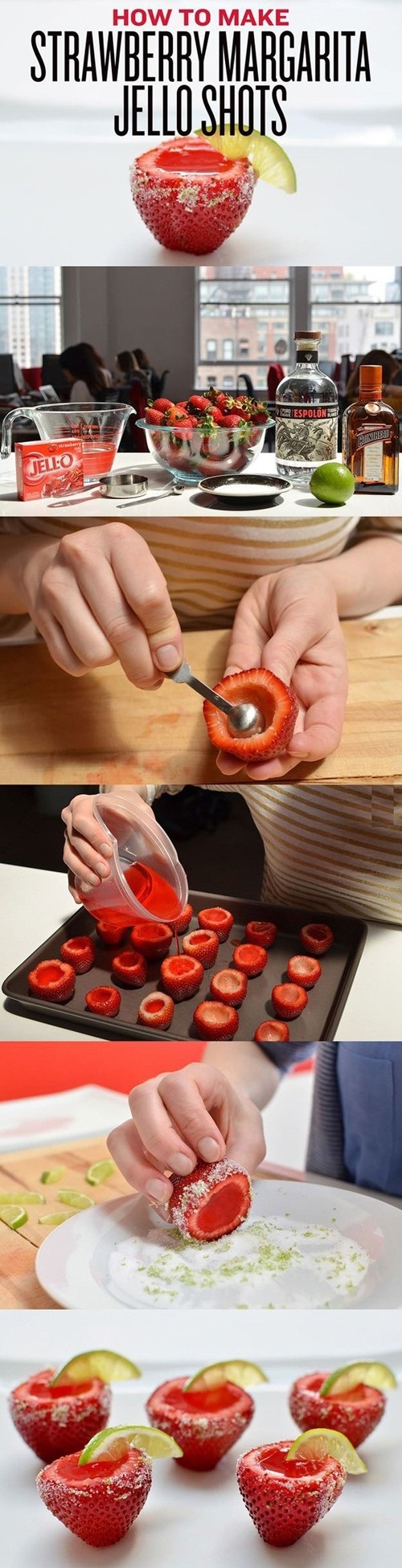 Strawberry margarita shots