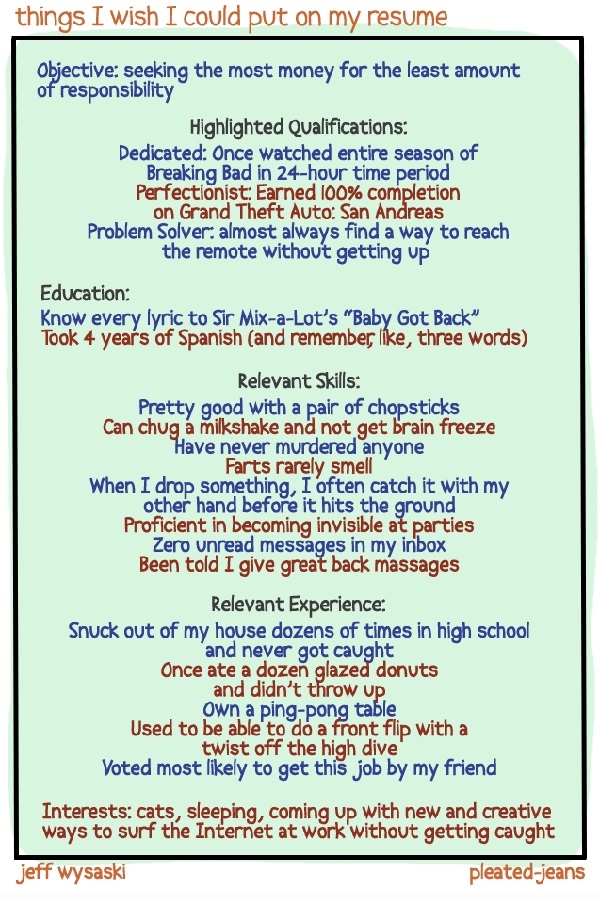 Things to put on a resume