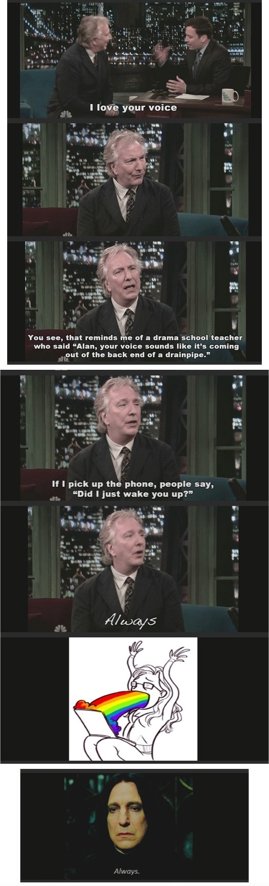 Alan Rickman's voice