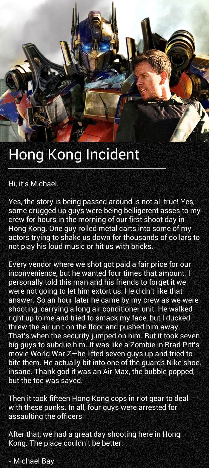 The Hong Kong Incident
