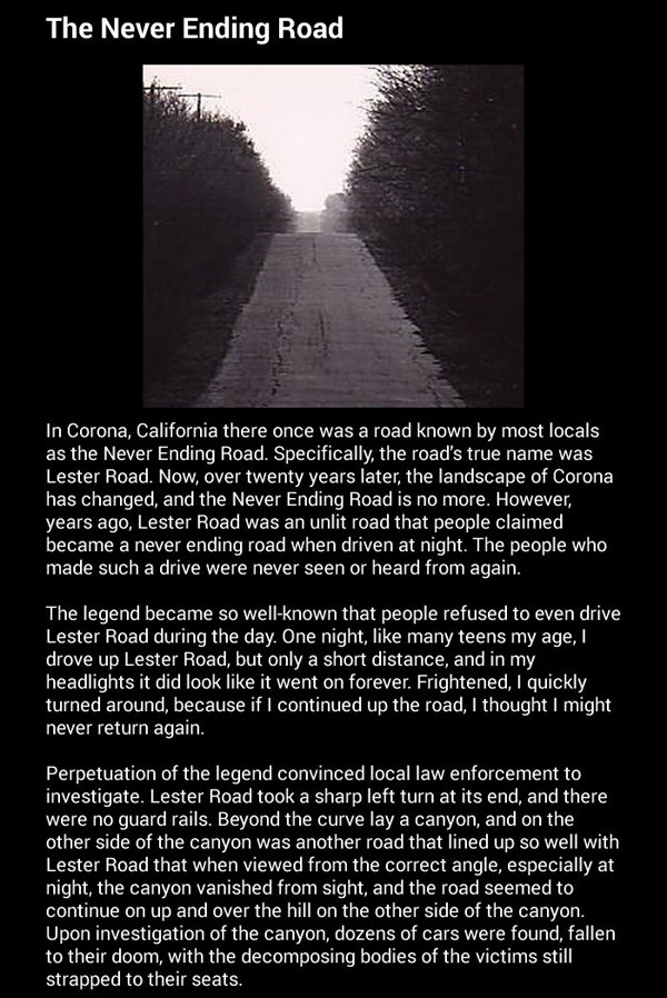 The never-ending road