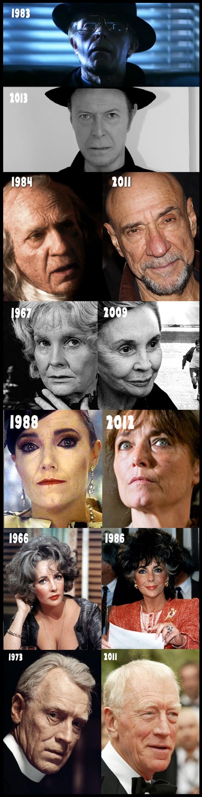 Actors in old age makeup