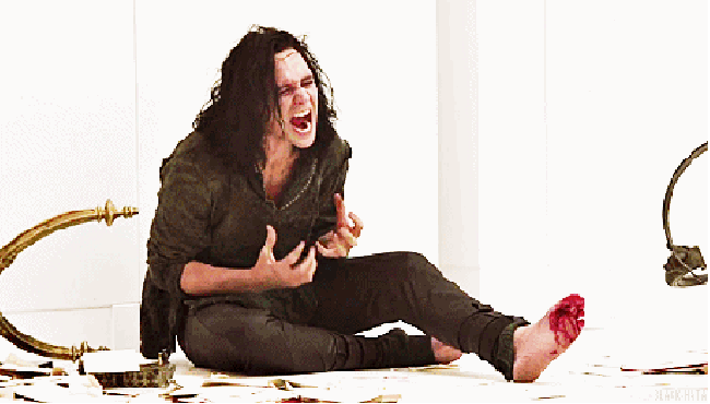Stepping on lego