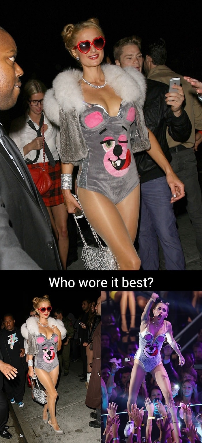 Paris dressed as Miley