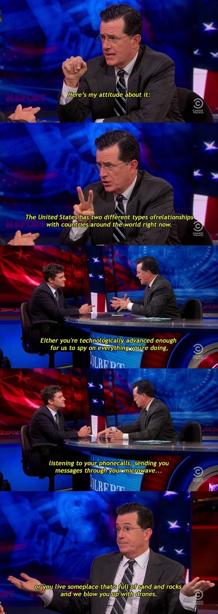 Colbert on U.S. relations