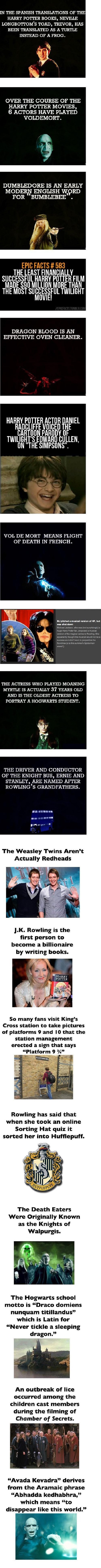 Harry potter facts