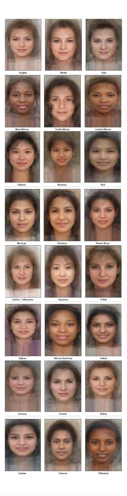 Average woman's face