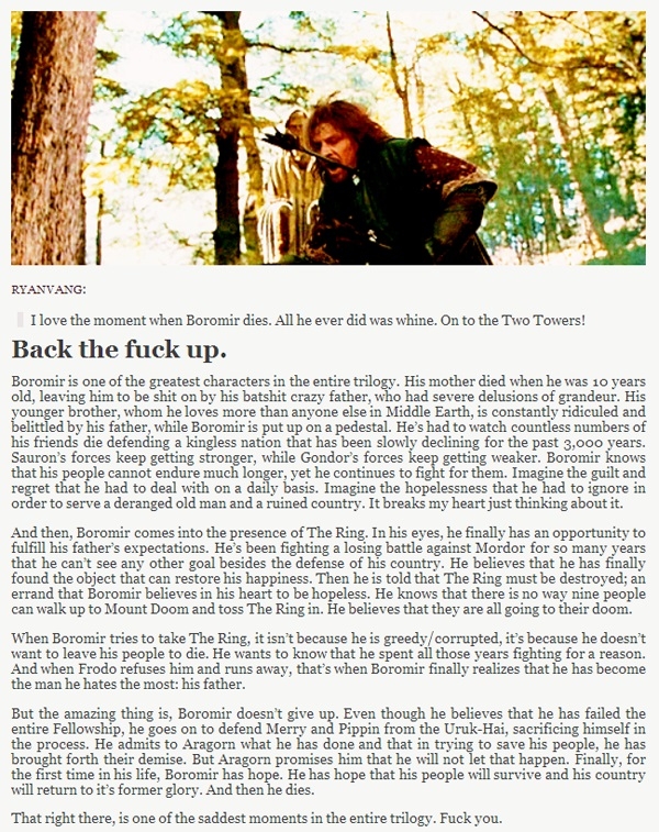 Boromir, a stand up guy