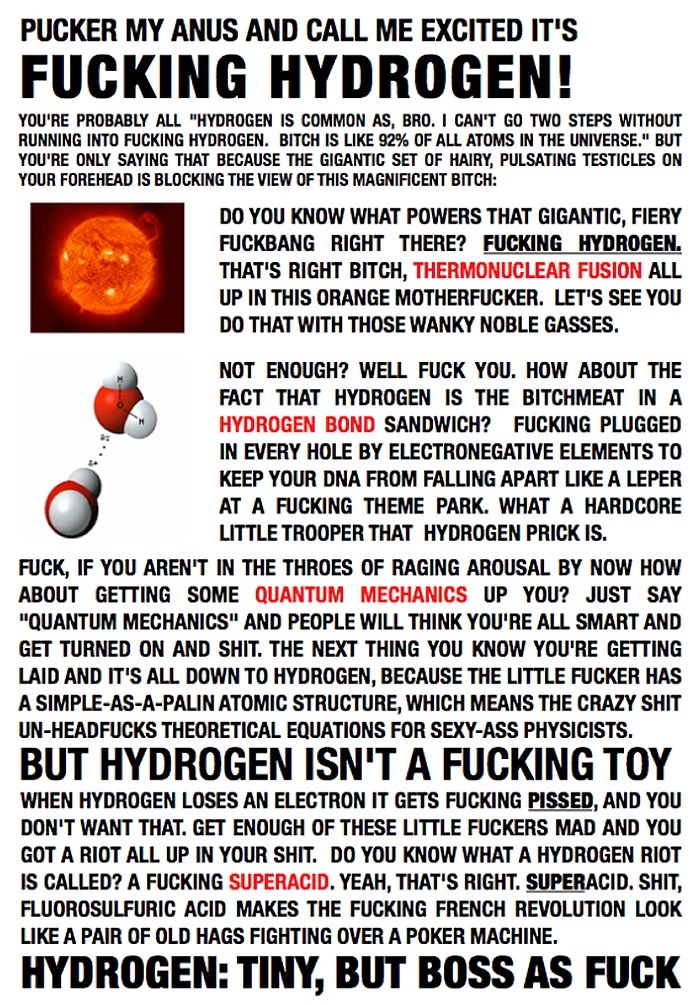 Hydrogen.. boss as f**k!
