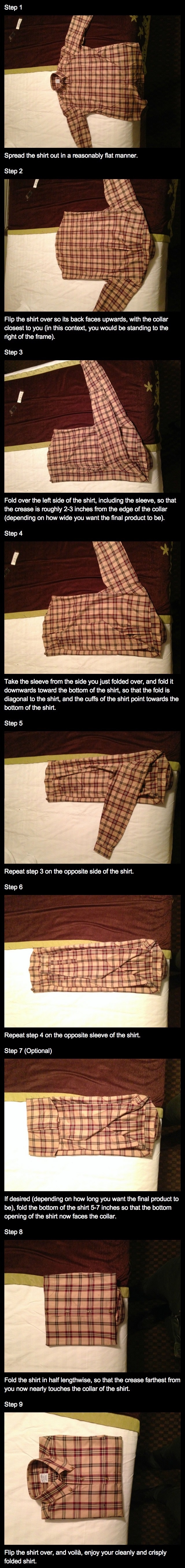 How to fold your shirt