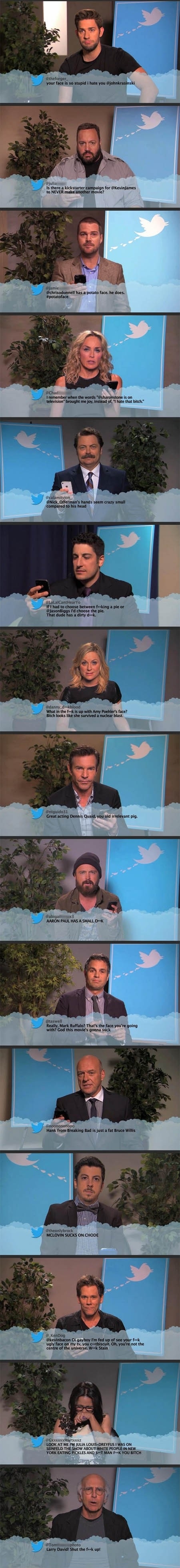 Celebs read mean tweets