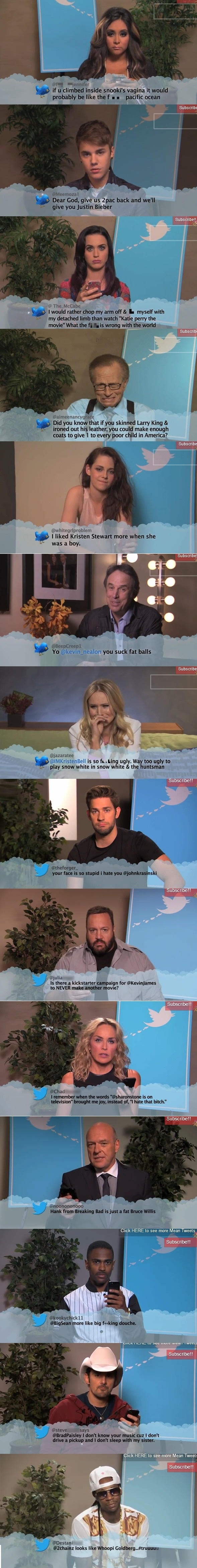 Celebs read mean tweets