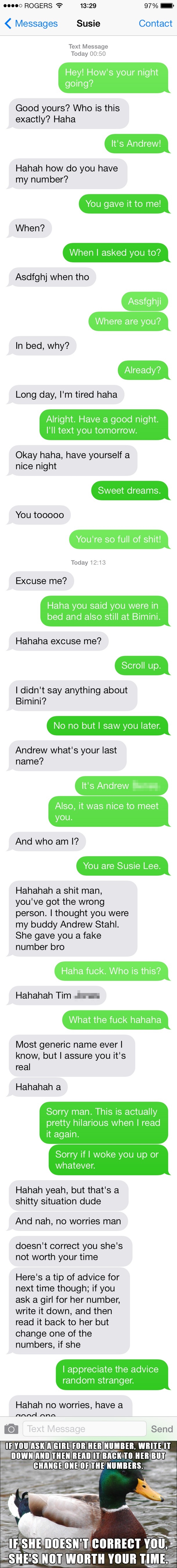 Fake number