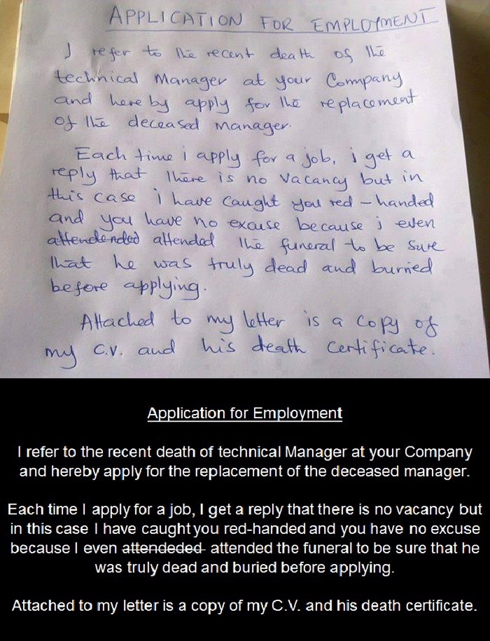 Best cover letter ever
