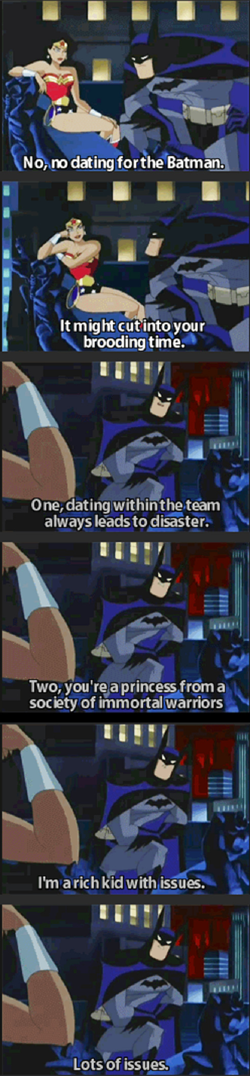No dating for Batman