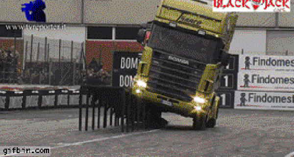 Awesome truck wheelie