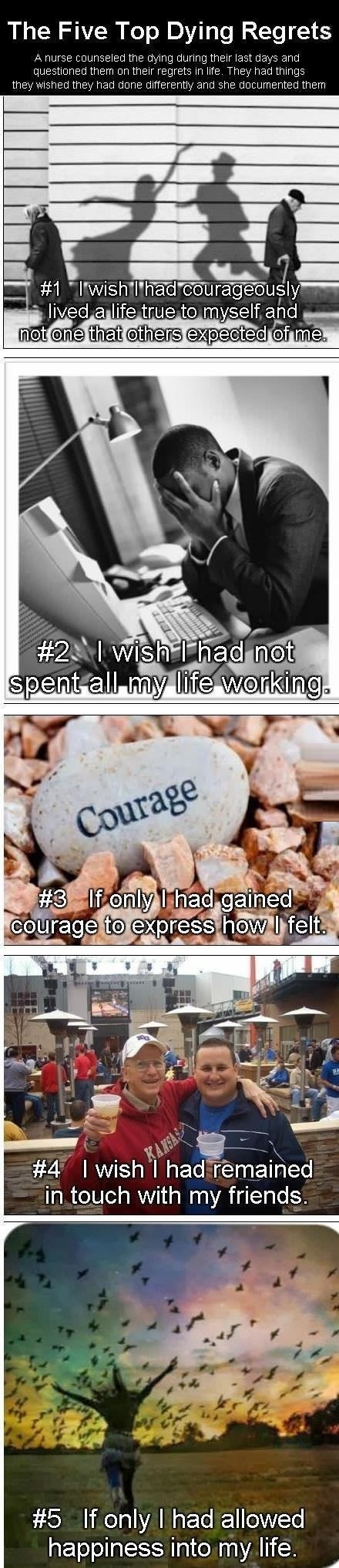 Top 5 dying regrets