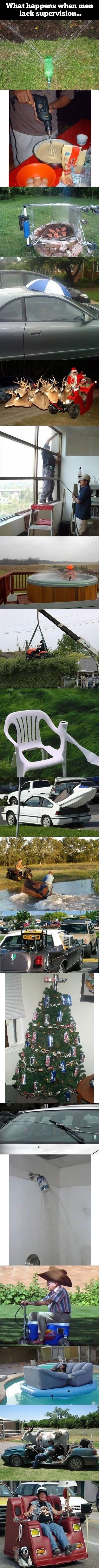 Men lacking supervision