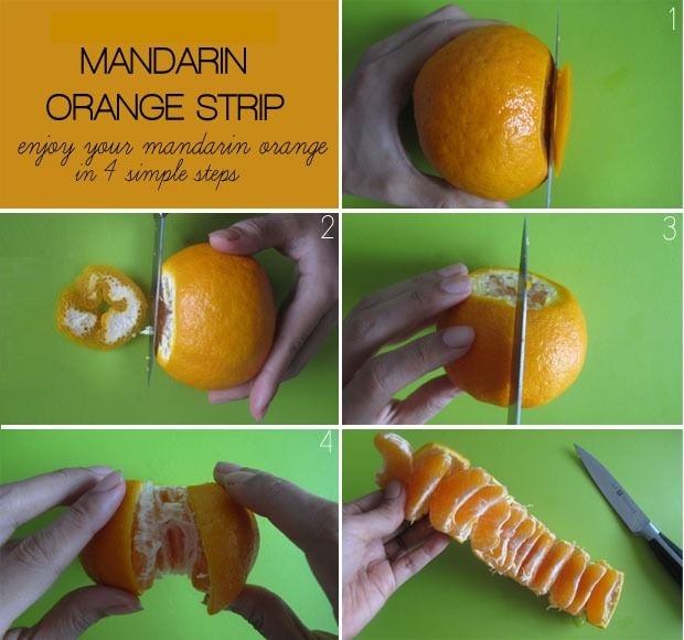Easy way to peel oranges