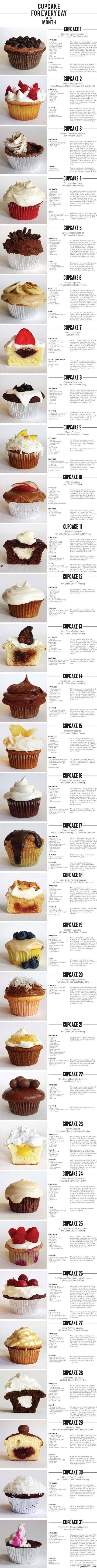A cupcake for every month