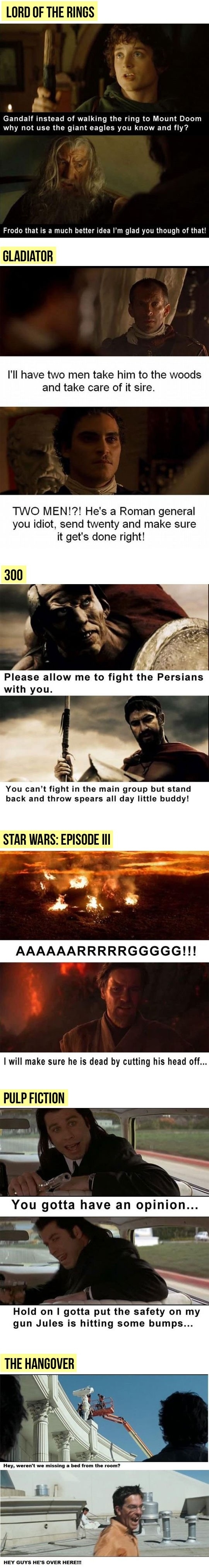 Quick movie plots