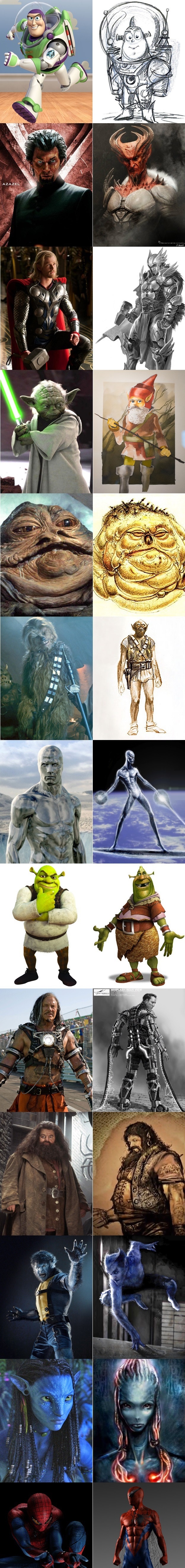 Early character concept art