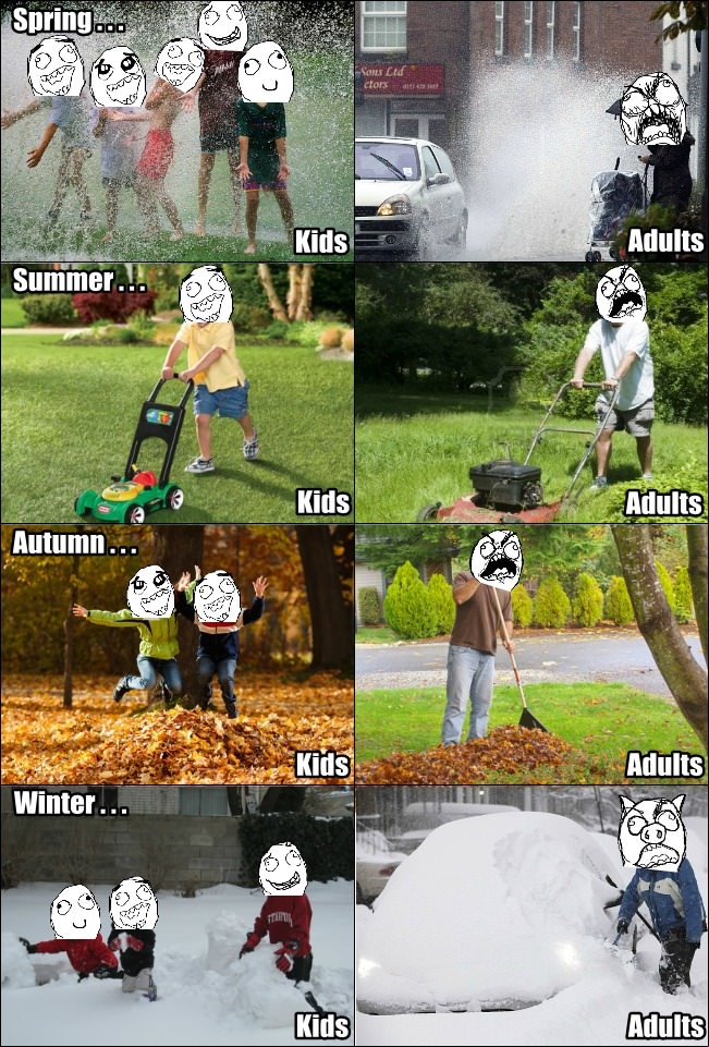 The four seasons of rage