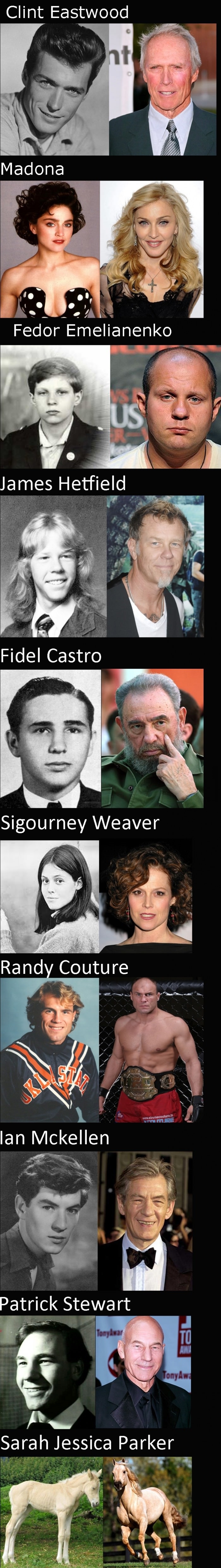 Celebs then & now