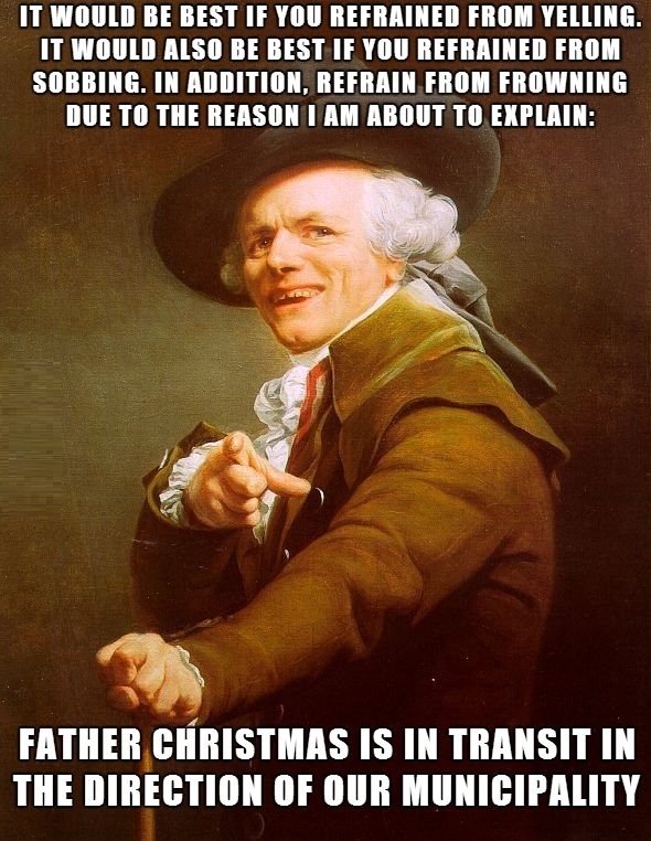 He's forming a list..