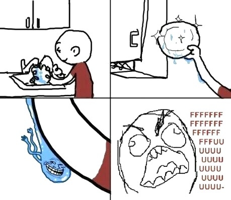 Washing dishes rage