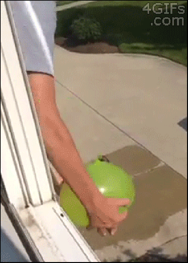 Water balloon prank fail