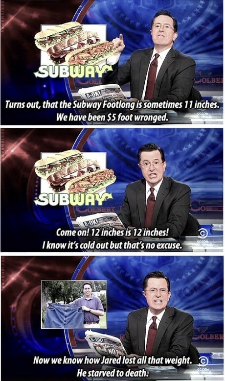 We've been $5 foot wronged!