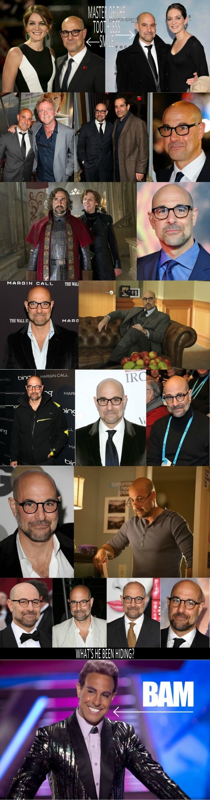 Stanley Tucci's smile