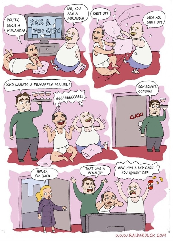 Men home alone