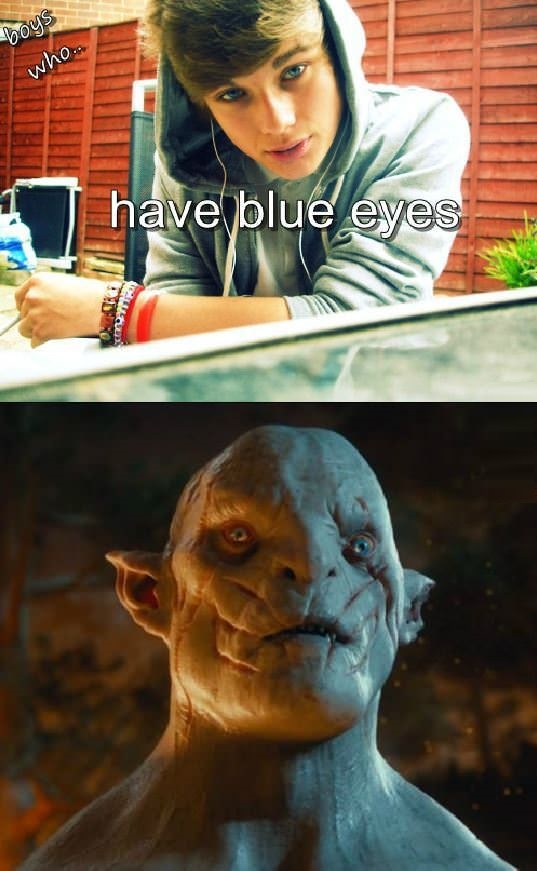 When boys have blue eyes