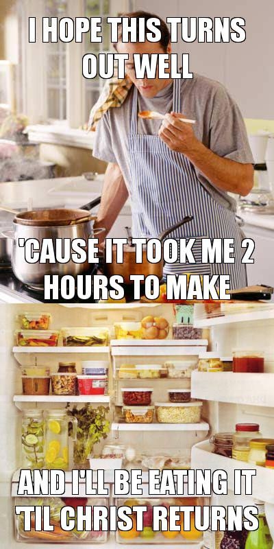 Single guy trying a recipe