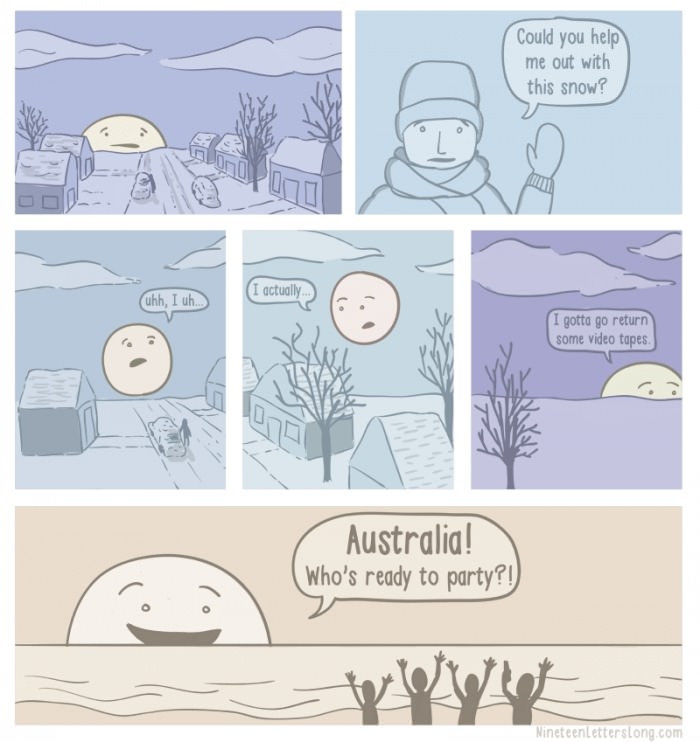 The winter sun