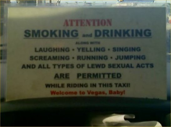 Vegas Taxi Sign