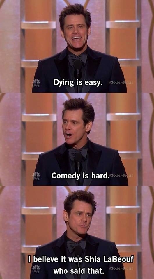 Shots fired by Jim Carey