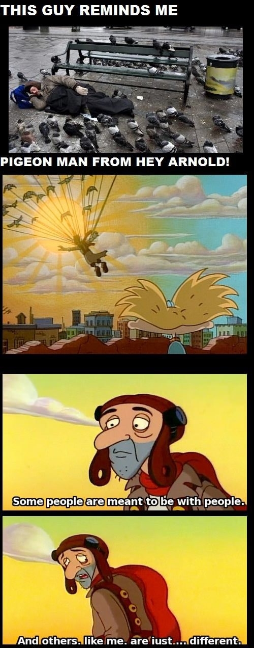 Wisdom of pigeon man