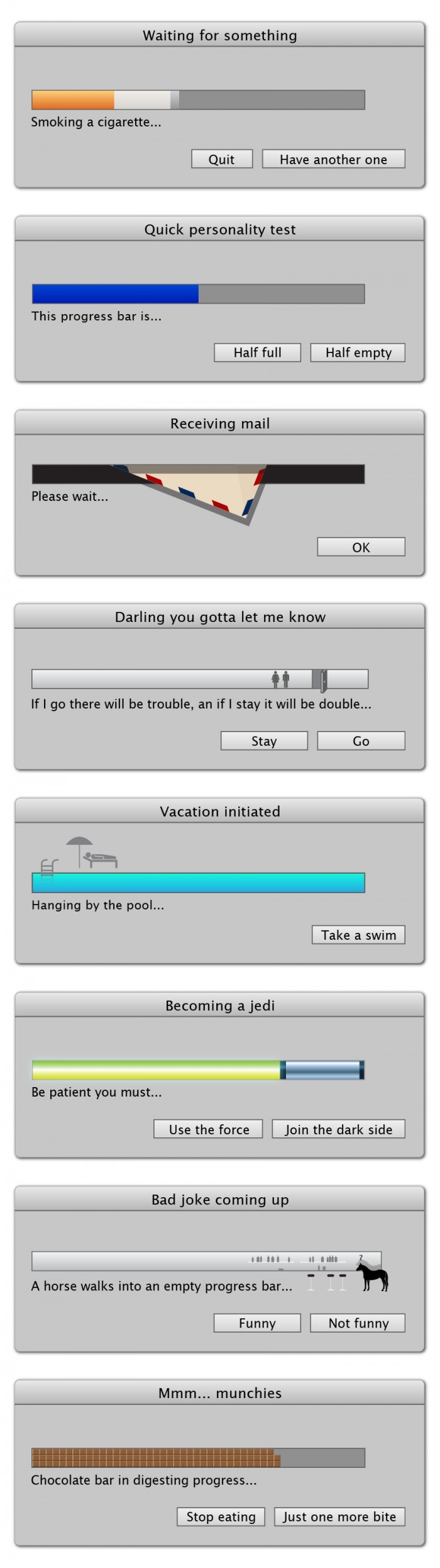 Work in progress bars