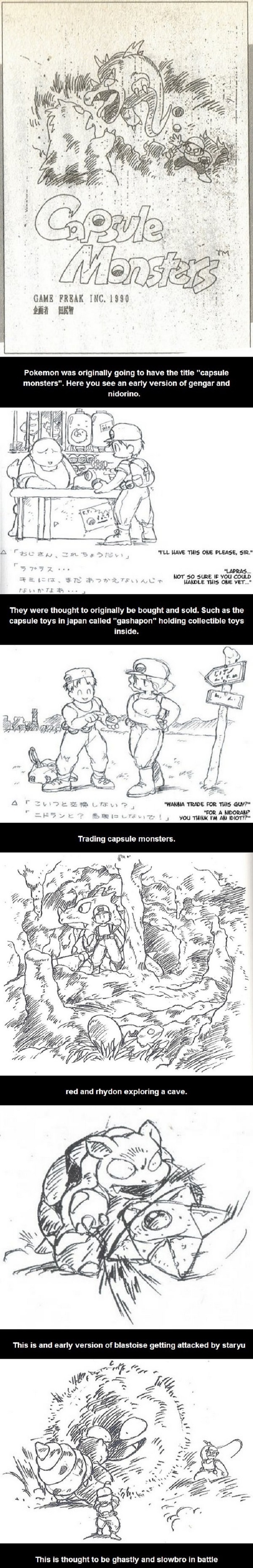 Early pokemon concept art